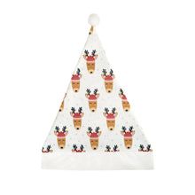 Cargar imagen en el visor de la galería, Gorro de Papá Noel de Felpa Corta con Diseño Personalizado de Tus Patrones o Nombres Online
