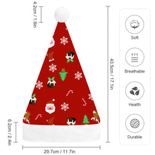 Cargar imagen en el visor de la galería, Gorro de Papá Noel para Adultos de Poliéster con Diseño Personalizado de Tu Foto o Texto