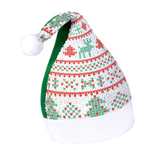 Cargar imagen en el visor de la galería, Gorros de Papá Noel con Lentejuelas con Diseño Personalizado de Tu Nombre o Imagen