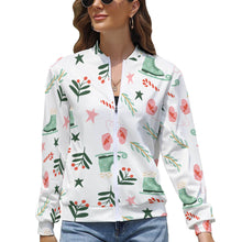 Cargar imagen en el visor de la galería, Chaqueta Manga Larga con Cremallera Casual Deportiva para Mujer LLJK Personalizada con Impresión Completa de una imagen con Foto Logo Patrón Texto