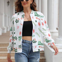 Cargar imagen en el visor de la galería, Chaqueta Manga Larga con Cremallera Casual Deportiva para Mujer LLJK Personalizada con Impresión Completa de una imagen con Foto Logo Patrón Texto