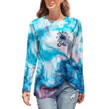 Cargar imagen en el visor de la galería, Camiseta túnica manga larga dobladillo irregular de moda para mujer HL Personalizada con Impresión Completa de múltiples imágenes con Foto Logo Patrón Texto