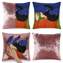 Cargar imagen en el visor de la galería, Funda de almohada con lentejuelas estándar multicolor para el hogar Design Personaliza online