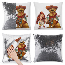 Cargar imagen en el visor de la galería, Funda de almohada con lentejuelas estándar multicolor para el hogar Design Personaliza online