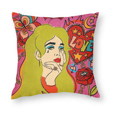 Cargar imagen en el visor de la galería, Fundas de Cojín de Poliéster con Cremallera con Diseño Personalizado de Tus Imágenes o Nombres Online