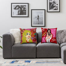 Cargar imagen en el visor de la galería, Fundas de Cojín de Poliéster con Cremallera con Diseño Personalizado de Tus Imágenes o Nombres Online