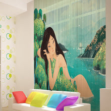 Cargar imagen en el visor de la galería, JJ0519053 Cortinas transparentes personalizadas / Cortina de Gasa de Dos Piezas Personalizadas de Tu Texto o Padrón Online