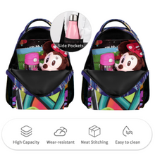 Cargar imagen en el visor de la galería, Mochila con estampado de 8 imágenes, mochila escolar impermeable para niños, niñas, adolescentes, personalizada con texto de patrón de foto