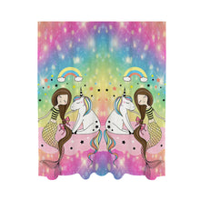 Cargar imagen en el visor de la galería, Cortina de Dos Piezas Simétricas de Chiffon Personalizado de Fotos o Nombres Online