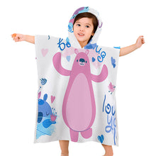 Cargar imagen en el visor de la galería, Toalla de Playa con Capucha / Toalla de Baño Suave para Niños Niñas JJ0522056 Personalizada con Impresión Completa con Foto Logo Patrón Texto