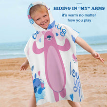 Cargar imagen en el visor de la galería, Toalla de Playa con Capucha / Toalla de Baño Suave para Niños Niñas JJ0522056 Personalizada con Impresión Completa con Foto Logo Patrón Texto