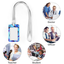 Cargar imagen en el visor de la galería, Tarjetero de identificación de plástico vertical de trabajo estudiante con cordón, JJ0529039 Personalizado con Impresión Completa con Foto Logo Patrón Texto