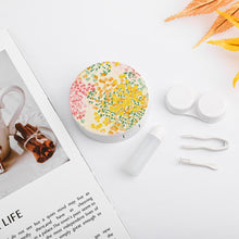 Cargar imagen en el visor de la galería, JJ0529040 Estuche redondo para lentes de contacto, exquisito estuche de almacenamiento de dibujos personalizado con texto, foto o logotipo