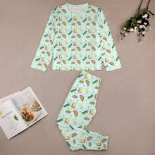 Cargar imagen en el visor de la galería, Pijama Traje largo cómodo casual con cuello redondo estamapdo para niñas JTZ Personalizado con Impresión Completa de una imagen con Foto Logo Patrón Texto