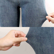 Cargar imagen en el visor de la galería, Pantalones vaqueros/ Jeans acampanados elásticos MC603 personalizados con foto, texto o logo (múltiples imágenes opcionales)