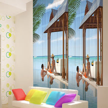 Cargar imagen en el visor de la galería, 140x198cm 140x213cm Cortinas transparentes personalizadas con patrón logotipo nombre foto