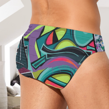 Cargar imagen en el visor de la galería, Calzoncillos Slip / Ropa Interior ajustados con estampado de Hombre K44 Personalizados con Impresión Completa de múltiples imágenes con Foto Logo Patrón Texto