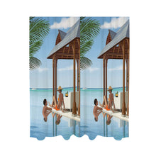 Cargar imagen en el visor de la galería, 140x198cm 140x213cm Cortinas transparentes personalizadas con patrón logotipo nombre foto
