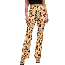 Cargar imagen en el visor de la galería, Pantalones acampanados sueltos Largos con estampado para mujer LP Personalizados con Impresión Completa de una imagen con Foto Logo Patrón Texto