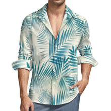 Cargar imagen en el visor de la galería, Camisa de manga larga de hombre con impresión completa de múltiples imágenes tallas grandes LS personalizada con fotos patrón texto logotipo