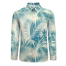 Cargar imagen en el visor de la galería, Camisa de manga larga de hombre con impresión completa de múltiples imágenes tallas grandes LS personalizada con fotos patrón texto logotipo