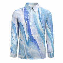 Cargar imagen en el visor de la galería, Camisa de manga larga para hombre con estampado de una sola imagen de gran tamaño LS personalizada con diseño de logotipo texto patrón fotos e impresión usted mismo