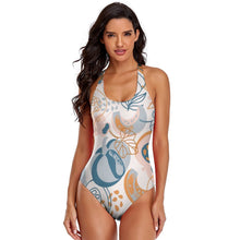 Cargar imagen en el visor de la galería, Bañador / Bikini de Una Pieza con Tirantes Cruzados de Mujer LT3150 Personalizado con Foto Logo Patrón Texto (impresión Completa de múltiples imágenes)