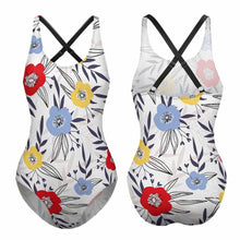 Cargar imagen en el visor de la galería, Bañador / Bikini de Una Pieza con Tirantes Cruzados de Mujer LT3150 Personalizado con Foto Logo Patrón Texto (Impresión Completa de una sola imagen)