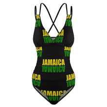 Cargar imagen en el visor de la galería, Traje de baño de una pieza escote profundo V con tirantes LT3154 Personalizado con Impresión Completa de múltiples imágenes con Foto Logo Patrón Texto