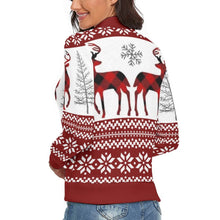 Cargar imagen en el visor de la galería, Suéter Jersey Suave con Cuello en V para Mujer MY02 con Diseño Personalizado con Impresión Completa de una imagen con Foto Logo Patrón Texto