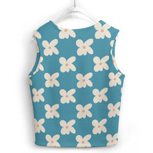 Cargar imagen en el visor de la galería, Chaleco de Punto Suéter Jersey sin Mangas cuello profundo V de Moda para mujer MY05 Personalizado con Impresión Completa de múltiples imágenes con Foto Logo Patrón Texto