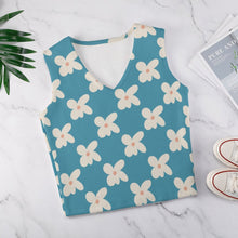 Cargar imagen en el visor de la galería, Chaleco de Punto Suéter Jersey sin Mangas cuello profundo V de Moda para mujer MY05 Personalizado con Impresión Completa de múltiples imágenes con Foto Logo Patrón Texto