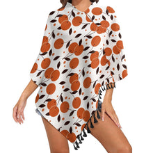 Cargar imagen en el visor de la galería, Poncho / Capa de punto versátil con flecos para mujer MY07 Personalizado con Impresión Completa de múltiples imágenes con Foto Logo Patrón Texto