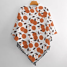 Cargar imagen en el visor de la galería, Poncho / Capa de punto versátil con flecos para mujer MY07 Personalizado con Impresión Completa de múltiples imágenes con Foto Logo Patrón Texto