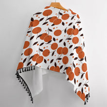 Cargar imagen en el visor de la galería, Poncho / Capa de punto versátil con flecos para mujer MY07 Personalizado con Impresión Completa de múltiples imágenes con Foto Logo Patrón Texto