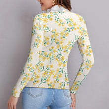 Cargar imagen en el visor de la galería, Suéter Jersey ligero elástico de cuello alto para mujer MY08 Personalizado con Impresión Completa de múltiples imágenes con Foto Logo Patrón Texto