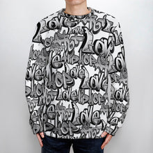 Cargar imagen en el visor de la galería, Suéter / Jersey de cuello redondo manga larga casual para hombre MY09 Personalizado con Impresión Completa de una imagen con Foto Logo Patrón Texto