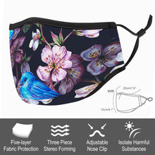 Cargar imagen en el visor de la galería, Máscara Mascarilla Transpirable con Filtro de Poliéster con Diseño Personalizado de Tus Patrones o Textos