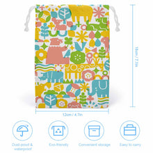 Cargar imagen en el visor de la galería, Bolsa de Almacenamiento con Cordón de Lona con Impresión a Doble Cara de Diseño Personalizado con Tus Imágenes o Nombres