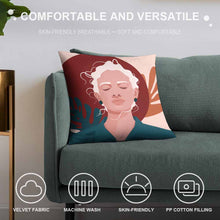 Cargar imagen en el visor de la galería, Funda de Cojín con Cremallera de Terciopelo con Diseño Personalizado de Tus Textos o Imágenes