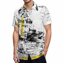 Cargar imagen en el visor de la galería, Camisa casual manga corta con bolsillo para hombre NS Personalizada con Impresión Completa de una imagen con Foto Logo Patrón Texto