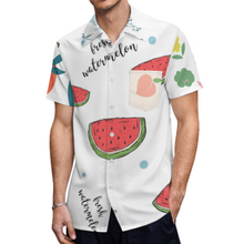 Cargar imagen en el visor de la galería, Camisa casual manga corta con bolsillo para hombre NS Personalizada con Impresión Completa de múltiples imágenes con Foto Logo Patrón Texto