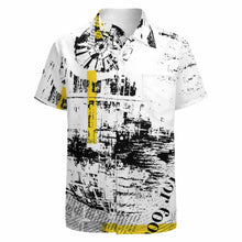 Cargar imagen en el visor de la galería, Camisa casual manga corta con bolsillo para hombre NS Personalizada con Impresión Completa de una imagen con Foto Logo Patrón Texto