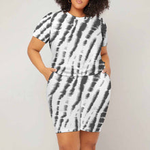 Cargar imagen en el visor de la galería, Camiseta manga corta pantalones cortos Conjunto Talla Grande NTZ Personalizada con Impresión Completa de una imagen con Foto Logo Patrón Texto