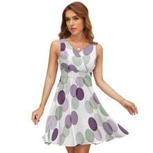 Cargar imagen en el visor de la galería, Vestido con Volantes de Moda sin Mangas para mujer NZ022 Personalizado con Impresión Completa de múltiples imágenes con Foto Logo Patrón Texto