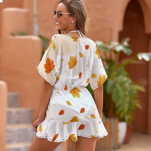 Cargar imagen en el visor de la galería, Blusa Cubierta de Una Pieza con Volantes para Mujer NZ031 Personalizada con Impresión Completa de una imagen con Foto Logo Patrón Texto