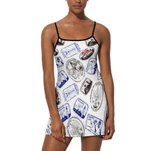 Cargar imagen en el visor de la galería, Vestido Deportivo con Tirantes Casual sin Mangas para mujer NZ049 Personalizado con impresión completa de múltiples imágenes con Foto Logo Patrón Texto