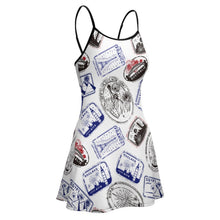 Cargar imagen en el visor de la galería, Vestido Deportivo con Tirantes Casual sin Mangas para mujer NZ049 Personalizado con impresión completa de múltiples imágenes con Foto Logo Patrón Texto