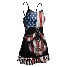 Cargar imagen en el visor de la galería, Vestido Casual Deportivo sin Mangas con Tirantes para mujer NZ049 con Diseño Personalizado con impresión completa de una imagen con Foto Logo Patrón Texto