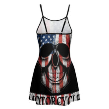 Cargar imagen en el visor de la galería, Vestido Casual Deportivo sin Mangas con Tirantes para mujer NZ049 con Diseño Personalizado con impresión completa de una imagen con Foto Logo Patrón Texto